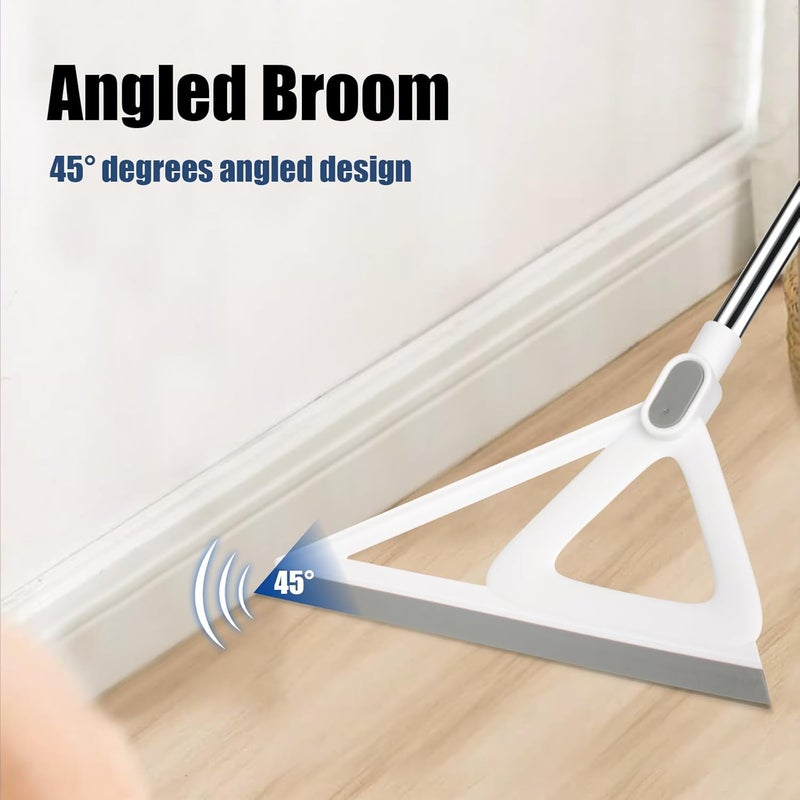 XXFLOWER Multifunction Silicone Broom，Squeegee Broom Sweeping Water and Pet Hair，Rubber Magic Broom Sweeper for Floor Bathroom Kitchen Shower，Rugs，Glass Windows（White） - Image 4